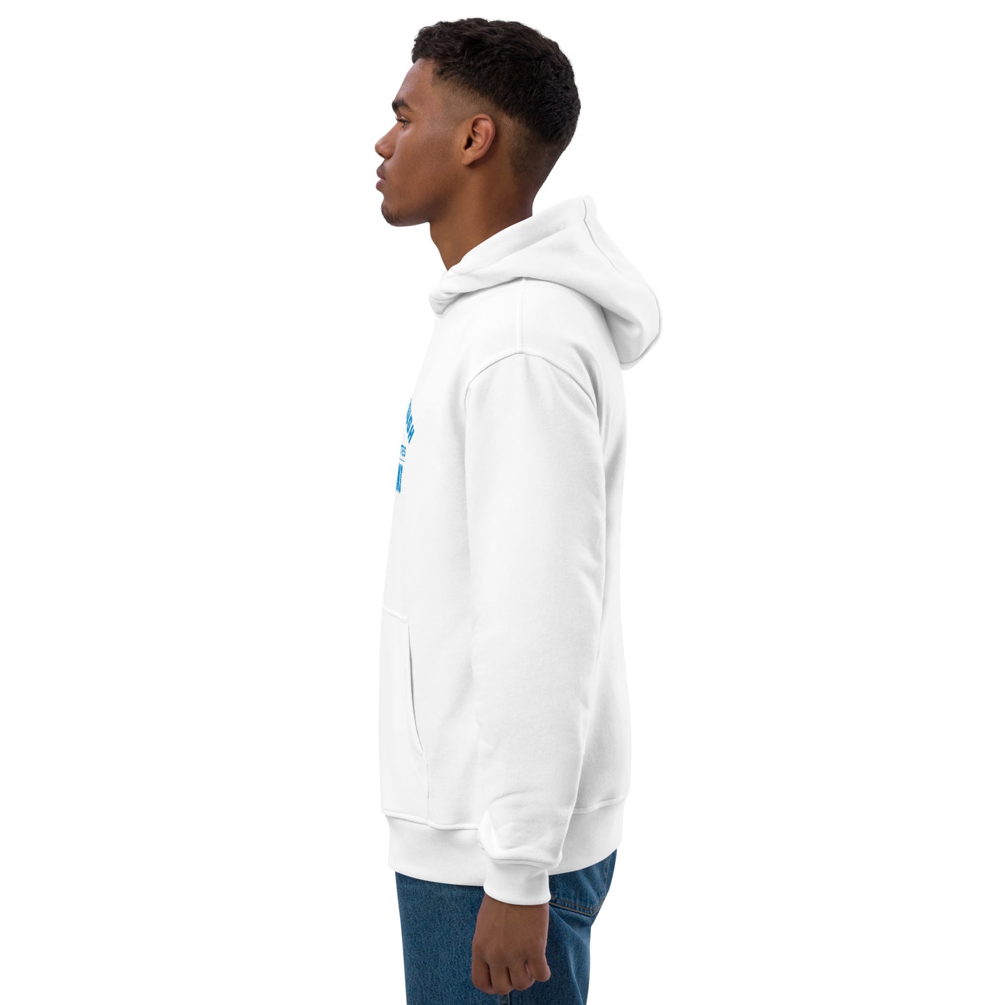 Premium eco white alumni hoodie