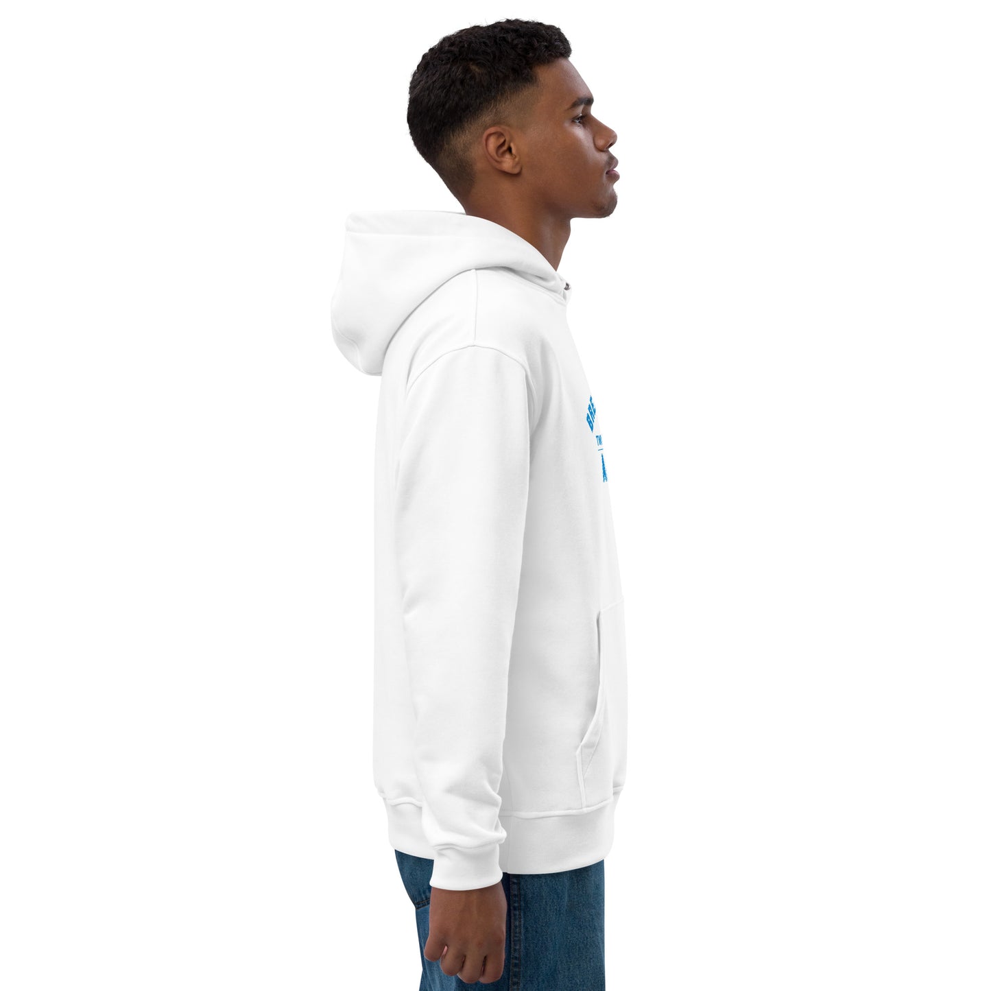 Premium eco white alumni hoodie